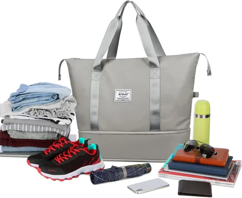 Miniatura 3 de NPBAG Bolsa de viaje para mujer, bolsa de mano grande expandible para fin de semana, bolsa de entrenamiento de gimnasio, bolsa de noche, bolsa