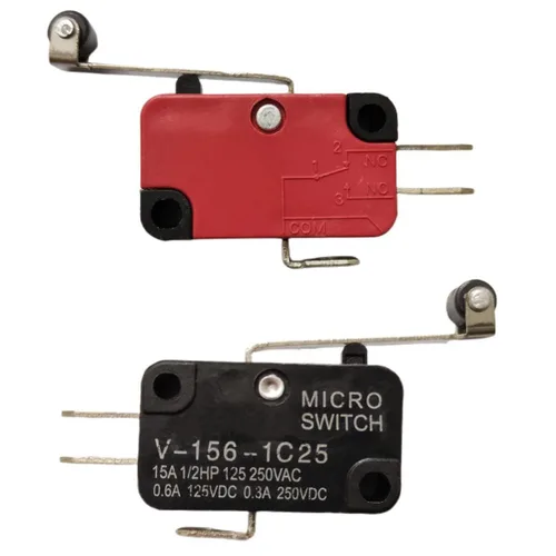 Miniatura 8 de V-15-1C25 125V/250V 15A Botón SPDT Acción de presión momentánea 1 NO 1 NC Micro Limit Switch 20-Pack