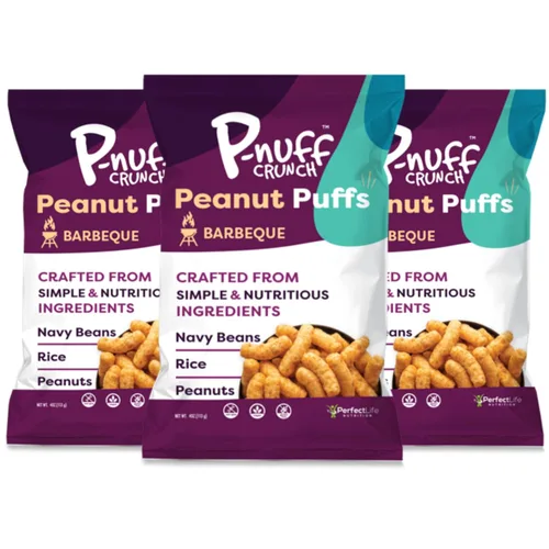 Miniatura 27 de Pnuff Crunch Puffs de Mantequilla de Maní - Bocadillos saludables, aperitivos bajos en calorías, aperitivos sin gluten, veganos, ricos en proteínas