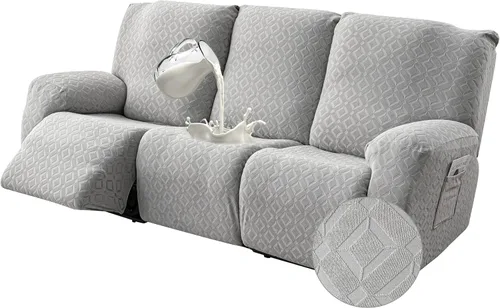 Miniatura 8 de Gennia Funda Impermeable para Sofá Reclinable, Fundas Elásticas para Sofá Reclinable con Bolsillos, Fundas Lavables para Sillón Reclinable Lazy Boy
