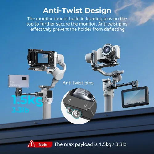 Miniatura 5 de SmallRig Montura Ajustable para Monitor de Cámara con Liberación Rápida, Abrazadera NATO, Montaje de Zapata Fría, Diseño Anti-Torsión para DJI RS 4