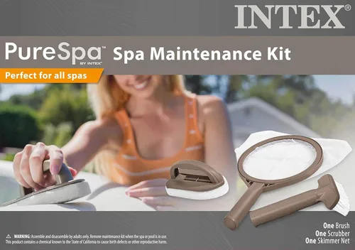 Miniatura 7 de Intex PureSpa - Kit de accesorios de mantenimiento para bañera de hidromasaje y spa con cepillo curvo, recogedor de malla, y cepillo limpiador
