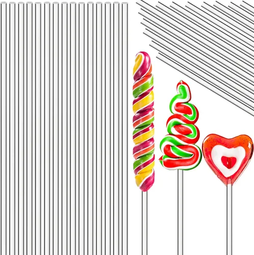 Miniatura 8 de Zopeal 200 palitos de piruleta acrílicos transparentes para decoración de tartas, dulces, cupcakes, palitos para boda, chocolate, galletas, postres