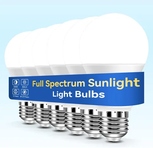Miniatura 9 de Neporal Bombilla de espectro completo de 15W LED=100W, luz diurna libre de parpadeo de 5000K, sin UV y con alto CRI y luz natural que cuida los ojos