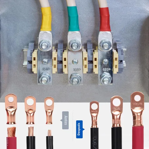 Miniatura 8 de iCrimp - Herramienta de prensado para terminales de cable resistentes, terminales de batería, terminales de cobre AWG 8-1/0