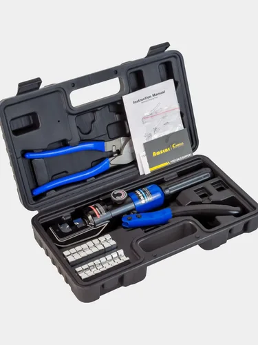 Miniatura 8 de AMZCNC Herramienta de Prensado Hidráulico y Cortador de Cable Herramienta de Prensado de Terminal de Cable Hidráulico 10 TON USA 12 AWG a 00 (2/0)