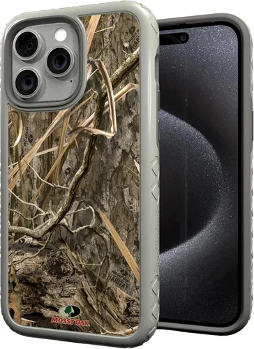 Miniatura 105 de cellhelmet Mossy Oak Agua Yellowfin Funda de doble capa en gris diseñada para iPhone 13 Mini a prueba de golpes y caídas, duradera, como se ve