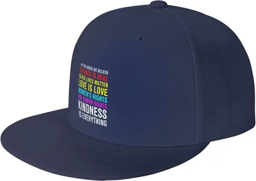 Miniatura 64 de Pride Flag in This House We Believe Science is Real Black Lives Matter Baseball Hats for Men Dad Hat,Black