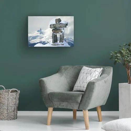 Miniatura 4 de Trademark Fine Art Whistler Inukshuk por Pierre Leclerc - Lienzo decorativo para pared, 22 x 32 pulgadas