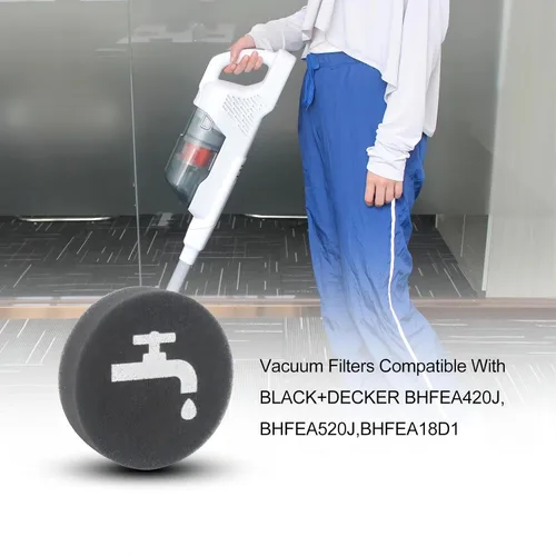 Miniatura 2 de Cherimo Filtros de repuesto compatibles con BLACK+DECKER POWERSERIES 16V/20V aspiradora inalámbrica, compatible con modelos BHFEA420J, BHFEA520J