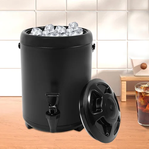 Miniatura 7 de Dispensador de bebidas con aislamiento de acero inoxidable, dispensador de bebidas calientes con grifo, dispensador térmico de bebidas frías