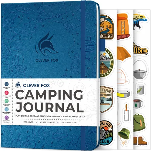 Miniatura 14 de Clever Fox Diario de Campamento – Libro de Registro de Campista y Planificador de Viajes en RV – Diario de Campamento al Aire Libre y Cuaderno