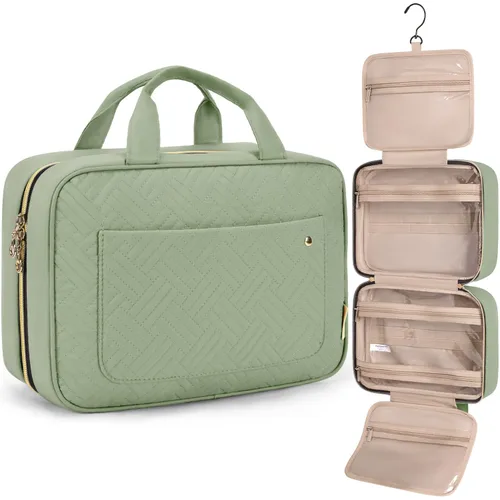 Miniatura 18 de Bolsa de viaje con gancho para colgar, resistente al agua, organizador de cosméticos, bolsa de viaje para accesorios, champú, contenedor