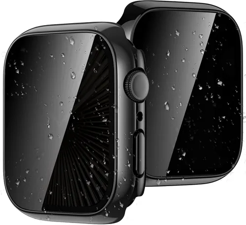 Miniatura 14 de Goton Funda impermeable con protector de pantalla para Apple Watch, película de vidrio templado antiespía para iWatch, carcasa de policarbonato