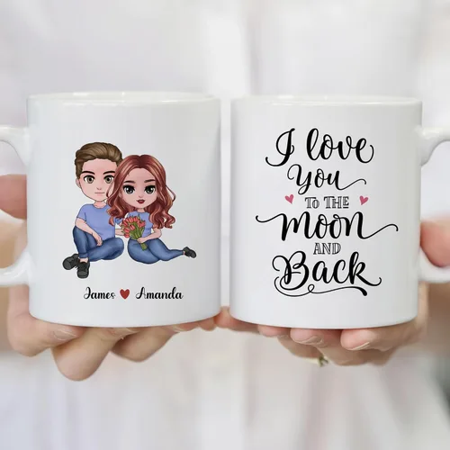 Miniatura 4 de Gossby Taza personalizada para parejas, regalo personalizado para esposa, novia, marido, novio con diseño, nombre, San Valentín, aniversario, boda