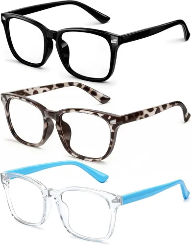 Miniatura 18 de Gafas de luz azul para niños, gafas de luz azul para niños, anteojos falsos para niños de 6 a 18 años