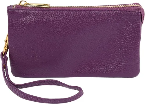 Miniatura 16 de RIAH FASHION Monedero convertible de piel sintética - Mini bolso de mano desmontable cadena bandolera correa soporte para teléfono