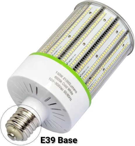 Miniatura 6 de BMXKPO - Bombilla LED de mazorca de maíz de 100 W, luz diurna de 5000 K, base E26/E39, paquete de 2 Reemplazo 400 vatios halogenuros metálicos HPS