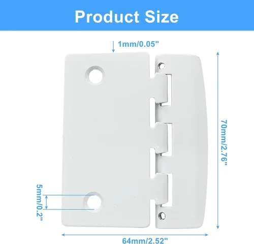 Miniatura 3 de Paquete de 4 cerraduras de puerta de acción abatible, cerradura de puerta abatible, cerraduras de puerta reversibles de privacidad con tornillo