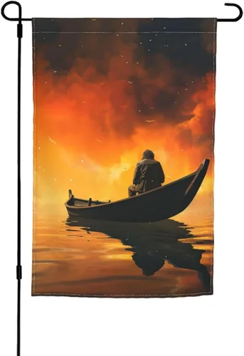 Miniatura 15 de Banderas de jardín para exteriores, bandera de jardín con estampado de bulldog francés, de 12 x 18 pulgadas, doble cara, bandera de bienvenida