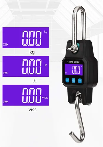 Miniatura 4 de Klau - Báscula digital portátil recargable para grúa, color negro, 300 kg/600 lb Heavy Duty, pantalla LCD con luz de fondo, para la caza