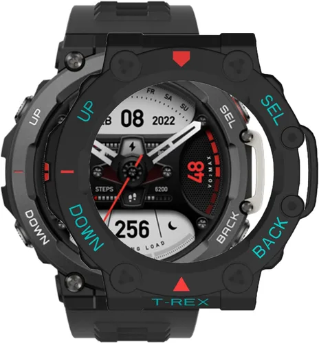 Miniatura 9 de Funda para Amazfit T-Rex 2, a prueba de golpes, funda protectora de TPU duradera, accesorios para Amazfit T Rex 2 Smartwatch (negro)
