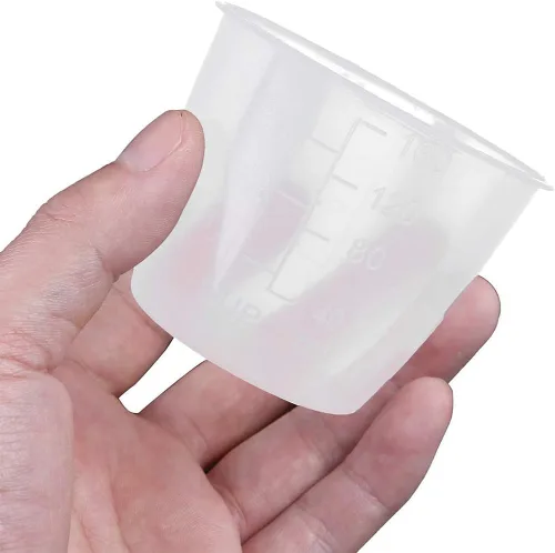 Miniatura 8 de AKOAK Taza medidora de arroz transparente de plástico, taza medidora de olla arrocera de 5.4 fl oz, taza medidora de arroz de doble escala