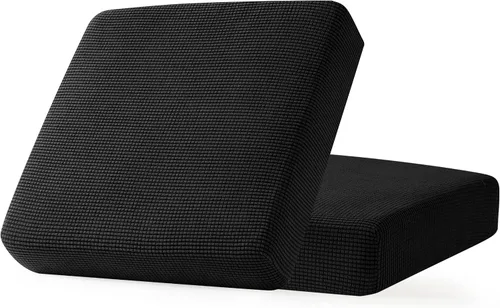 Miniatura 35 de CHUN YI - Funda elástica de cojín para sofá biplaza, funda de asiento de sofá con tela jacquard de elastano (mediana, color marfil blanco)