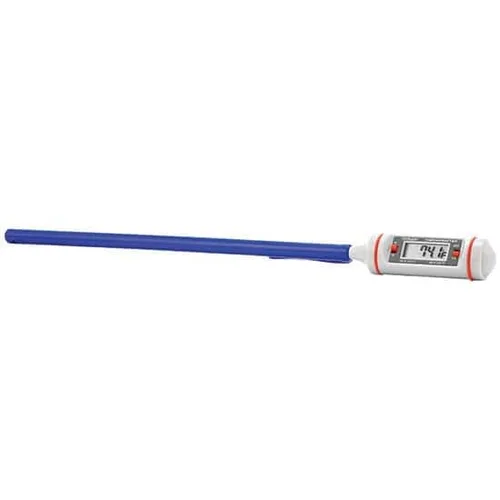 Miniatura 2 de Termómetro digital rastreable de bolsillo con calibración, 302 °F; vástago largo de 8 pulgadas