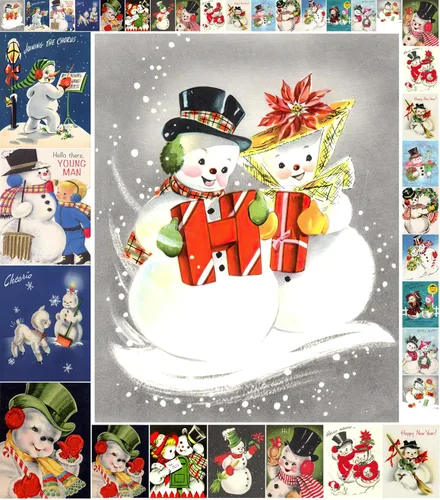 Miniatura 14 de Decoupage - Paquete de papel (35 hojas de 6 x 8 pulgadas), aldeas victorianas frías de invierno y cielos nocturnos increíbles, Navidad, FLONZ