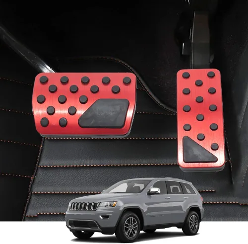 Miniatura 43 de Accesorios interiores personalizados para Nissan Sentra 2020 2021 2022, cubiertas de pedal de acelerador de gas de aleación de aluminio, Rojo