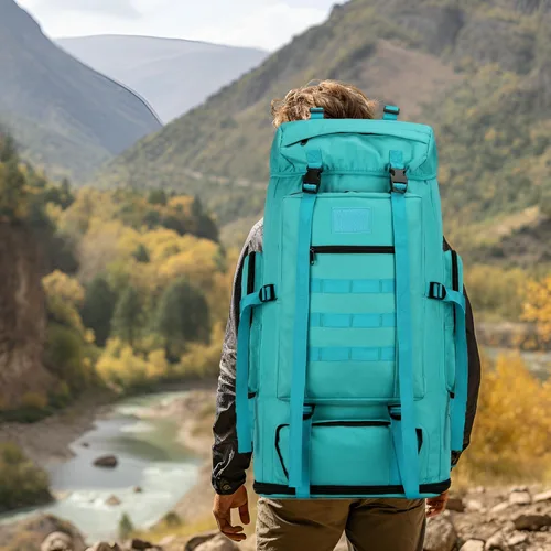Miniatura 7 de Mochila de senderismo W WINTMING para hombres 70L/100L, mochila de campamento, mochila militar Molle, paquete de asalto de 3 días para escalada
