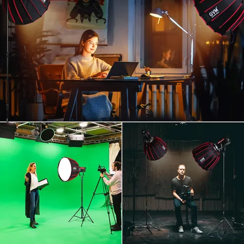Miniatura 8 de GVM 300W Luz de Vídeo LED, 221950lux/1m, Kit de Iluminación de Fotografía ARO SD300B con Control por Aplicación, Luz de Estudio de 2700K-6800K Kit