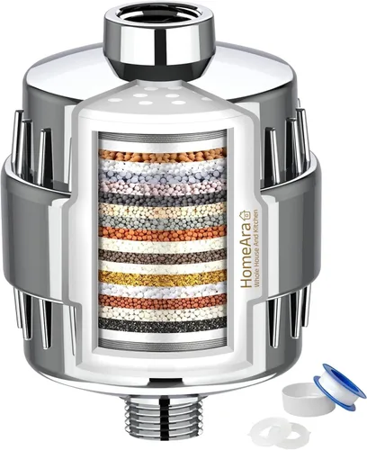 Miniatura 4 de Filtro de ducha para agua dura para eliminar el cloro y el fluoruro, sistema de filtro de agua de cabezal de ducha de 20 etapas para picazón