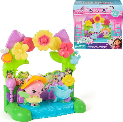 Miniatura 11 de DreamWorks La casa de muñecas de Gabby La Película, Balcón de dulces de Cakey Cat con figura de juguete y accesorios de la casa de muñecas, juguetes