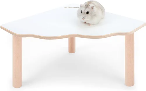 Miniatura 10 de Niteangel Plataforma de Juego de Madera para Hámsteres Enanos, Sírios, Jerbos, Ratones, Degus u Otras Mascotas Pequeñas