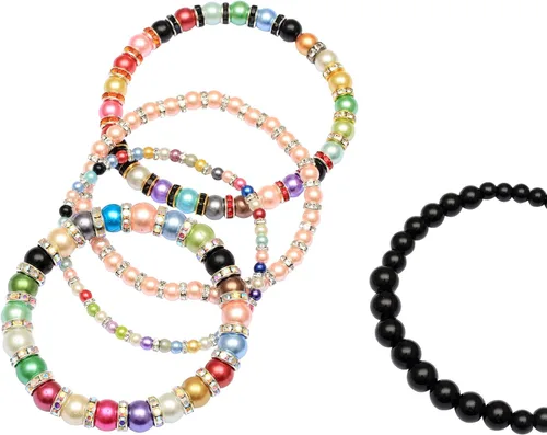 Miniatura 3 de YouLuo 200 piezas de cuentas de perlas de cristal redondas, cuentas de perlas pequeñas checas de satinado lustroso para hacer joyas, cuentas sueltas