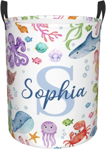 Miniatura 9 de ZOE DAVISON Cestas de lavandería personalizadas de elefante, regalos personalizados de elefante, cesta de lavandería con nombre personalizado