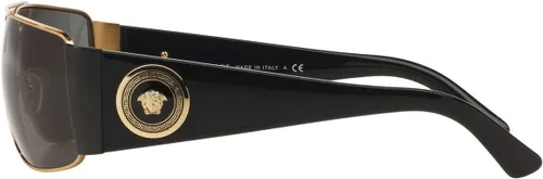 Miniatura 3 de Versace Gafas de sol Hombre Montura Dorada, Lentes Gris Oscuro, 0MM