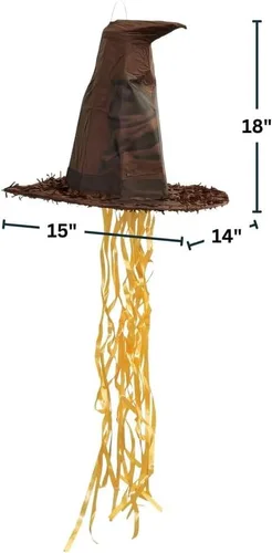 Miniatura 2 de Magical Harry Potter - Piñata de cuerda 3D, cartón y papel marrón y dorado, ideal para cumpleaños, fiestas infantiles y eventos temáticos (1 unidad)