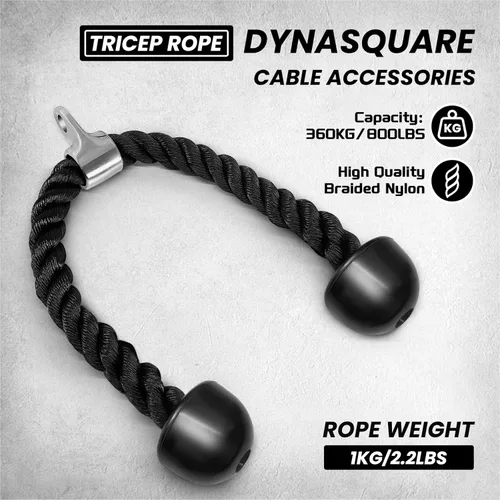 Miniatura 5 de Combinación de accesorios para máquina de cable, accesorios de acero sólido resistente LAT con asas de ejercicio y correas de tobillo, accesorios