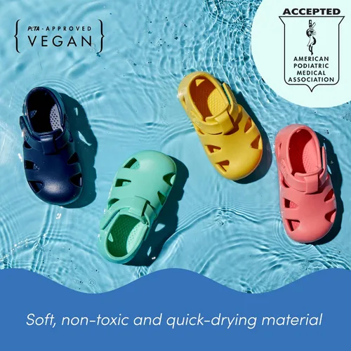 Miniatura 3 de Ten Little - Sandalias de agua para bebés, niños pequeños y niños, ajustables, sandalias de agua con punta cerrada para niños y niñas, ligeras
