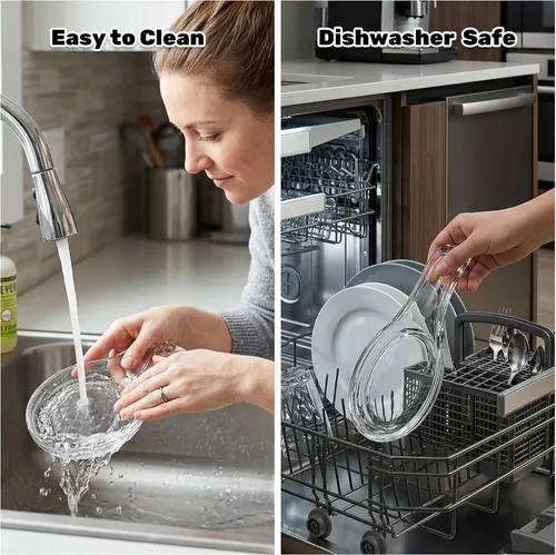 Miniatura 4 de Soporte grande para cuchara transparente, soporte para cuchara de vidrio de 10 pulgadas, soporte para cuchara de cristal de cristal, soporte