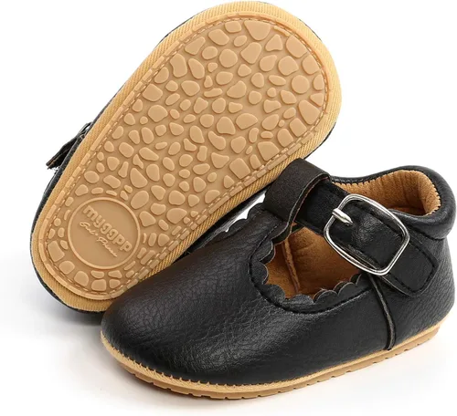 Miniatura 120 de RVROVIC Mocasines de princesa para bebé, zapatos brillantes de Mary Jane, zapatos de cuna de suela suave y ligera de primera calidad, zapatos