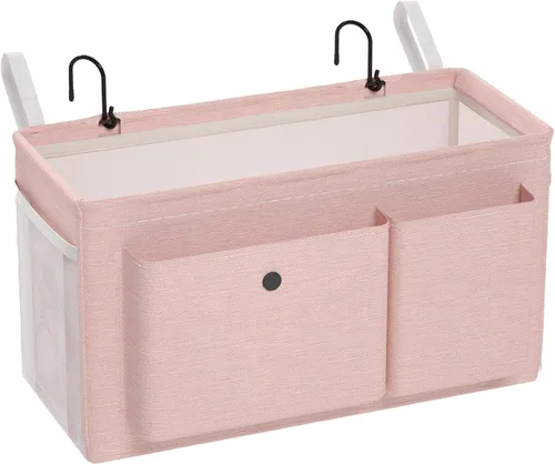 Miniatura 14 de Edudif Organizador de Cabecera de Doble Propósito, Organizador de Cama con 6 Bolsillos, Solución de Almacenamiento Versátil para Mesita de Noche