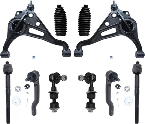 Miniatura 98 de Detroit Axle - Kit de suspensión frontal de 10 piezas para Jeep 2002-2004 Liberty, 2 brazos de control superiores con rótula 2 rótulas inferiores, 4