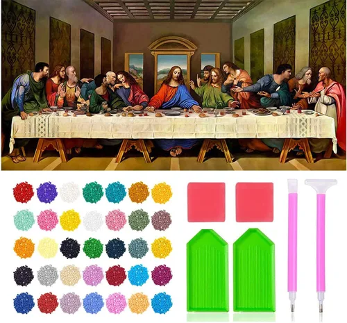 Miniatura 10 de JesMolla Kits de Pintura de Arte de Diamantes 5D DIY para Adultos, Tamaño Grande Taladro Completo Artes de Diamantes con Pedrería Pegada, Pintura