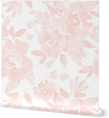 Papel tapiz para despegar y pegar, peonías, rubor, flores, princesa, floral, para habitación de niñas, papel tapiz extraíble personalizado por