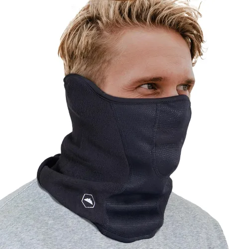 Tough Headwear Máscara de media máscara de esquí para hombres y mujeres, máscara facial de invierno para clima frío, medio pasamontañas, polaina de