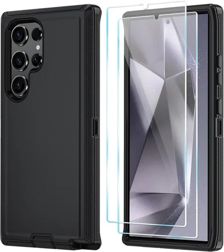 ONOLA Funda compatible con Samsung Galaxy S24 Ultra con protector de pantalla HD, resistente a los golpes y a las caídas, funda de 3 capas, color